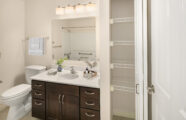 The Gardens at Town Square retirement community apartment bathroom