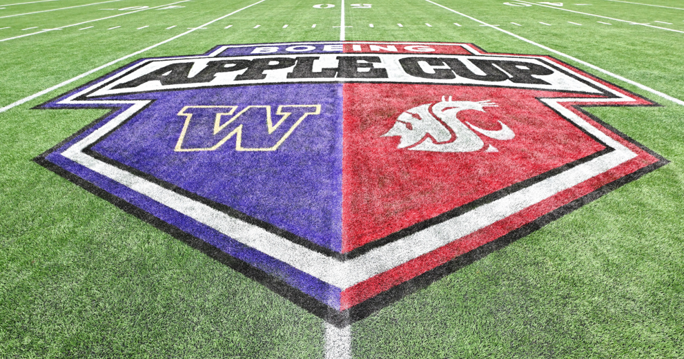 50 yard line at the apple cup game