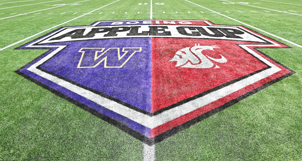50 yard line at the apple cup game