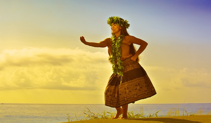 Luau hula dancer