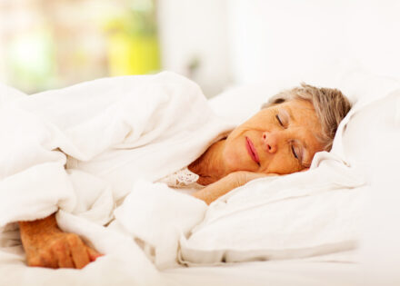 Older woman sleeping peacefully